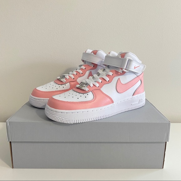 Custom Nike Air Force 1 Mids Light Pink - Picture 5 of 10